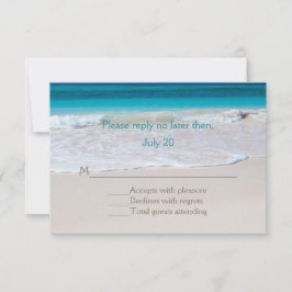 Tarjeta RSVP de boda blanca