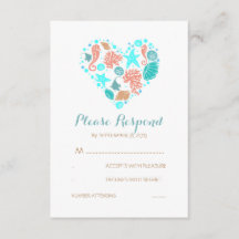 Tarjeta RSVP de Boda Blanca Náutica de Corazón de