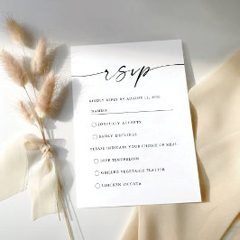 Tarjeta RSVP de boda Boda minimalista