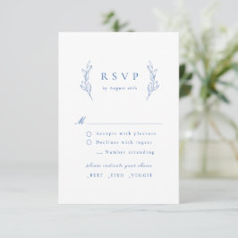Tarjeta RSVP de boda botánica de elegancia simple
