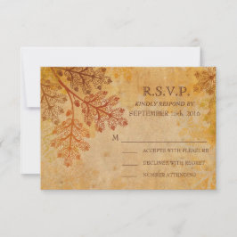 Tarjeta RSVP de Boda Caída de Lacy Tramitado