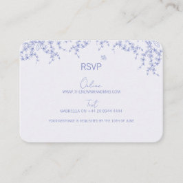 Tarjeta RSVP de Boda Chinoiserie Azul