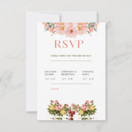 Tarjeta RSVP de Boda Clásica Elegante