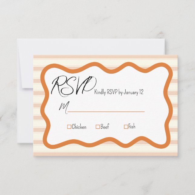 Tarjeta RSVP de boda Daffodil (Anverso)