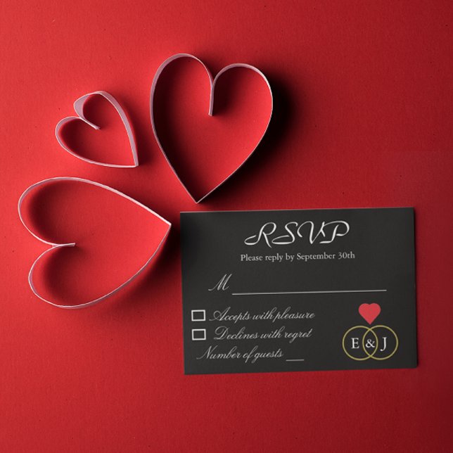 Tarjeta RSVP de Boda de Anillo Entwinado (Subido por el creador)