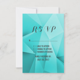 Tarjeta RSVP de Boda de Aqua Jewel Tones