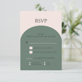 TARJETA RSVP DE BODA DE ARCHIVO DE TONO DE TIERRA