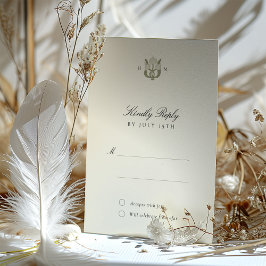 Tarjeta RSVP de boda de armonía Art Nouveau