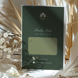 Tarjeta RSVP de boda de armonía Art Nouveau