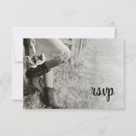 Tarjeta RSVP de Boda de Boda de Boda y Sunflower