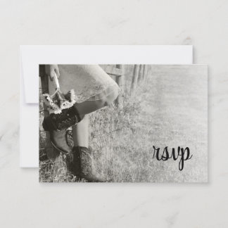 Tarjeta RSVP de Boda de Boda de Boda y Sunflower