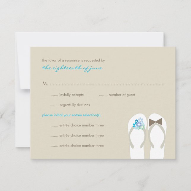 Tarjeta RSVP de boda de boda de la boda de la boda (Anverso)