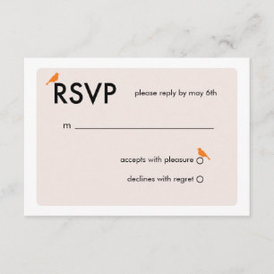Tarjeta RSVP de boda de bodas de cumpleaños modern