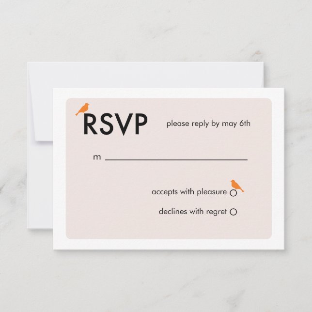 Tarjeta RSVP de boda de bodas de cumpleaños modern (Anverso)