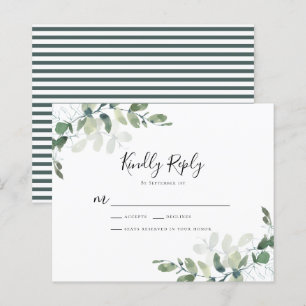 Tarjeta RSVP de Boda de bodas de ecología de eucal