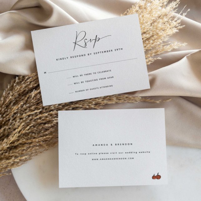 Tarjeta RSVP de Boda de Calligrafía Moderna (Subido por el creador)