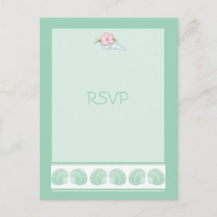 Tarjeta RSVP de Boda de Casas Verdes Mint