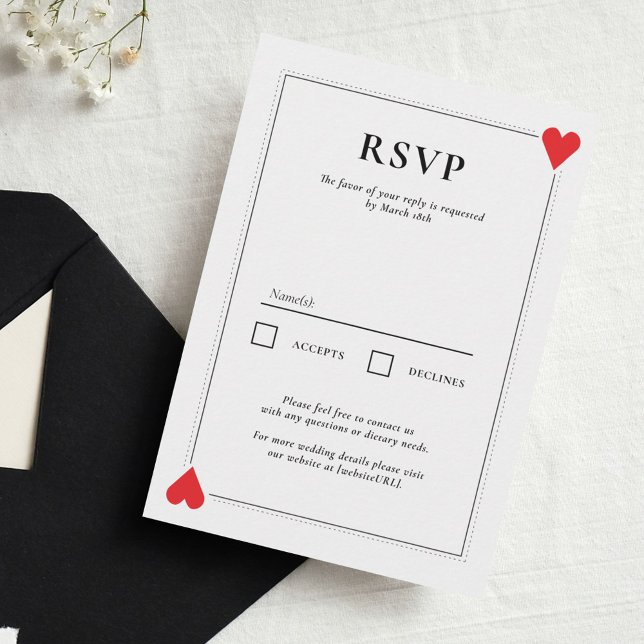 Tarjeta RSVP de Boda de Casino (Subido por el creador)