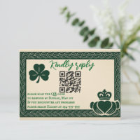Tarjeta RSVP de boda de código QR de serenidad irl