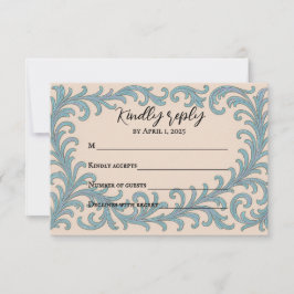 Tarjeta RSVP de boda de compromiso irlandés
