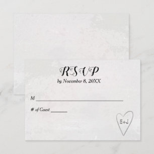 Tarjeta RSVP de boda de corazón