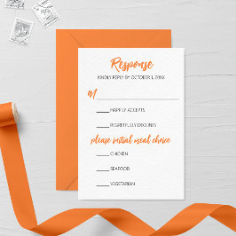 Tarjeta RSVP de Boda de Crisantemo minimalista