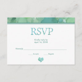Tarjeta RSVP de Boda de Cristal de Mar