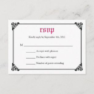 Tarjeta RSVP de Boda de cuento de hadas de libro d