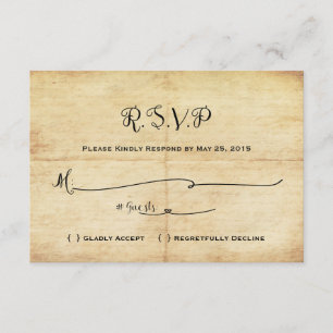 Tarjeta RSVP de Boda de cuento de hadas - De vez e