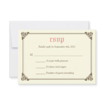 Tarjeta RSVP de boda de cuento de hadas - rosa