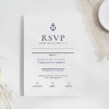 Tarjeta RSVP de boda de destino de crucero