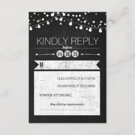 Tarjeta RSVP de Boda de Encendido Moderno