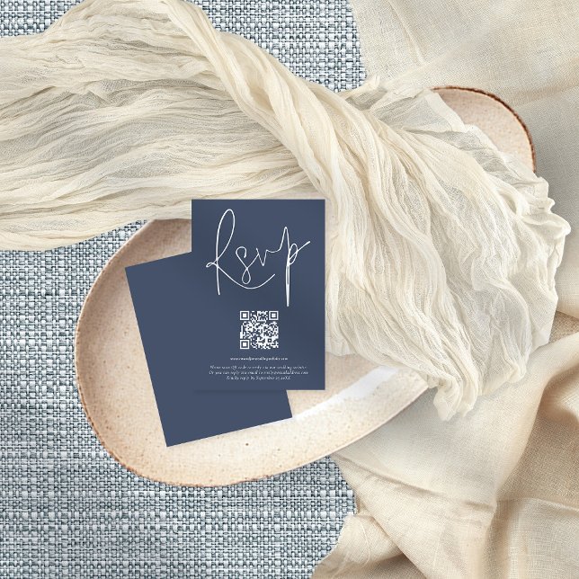 Tarjeta RSVP de Boda de escritura de código QR mod (Subido por el creador)
