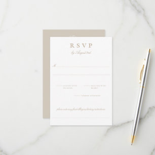 Tarjeta RSVP de Boda de Escudo Botánico