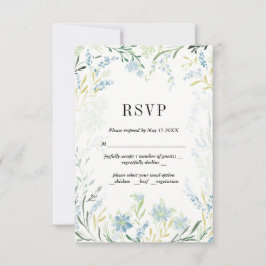 Tarjeta RSVP de Boda de Flor Delicada de la prader