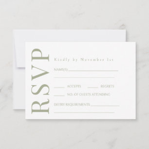 Tarjeta RSVP de boda de flor salvaje Green Pink Me
