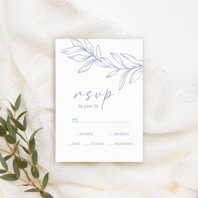 Tarjeta RSVP de Boda de Flores Periwinkle (Subido por el creador)