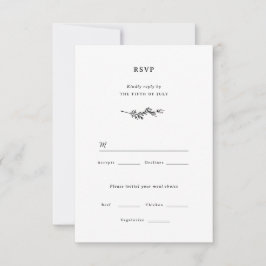 Tarjeta RSVP de boda de flores silvestres