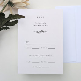 Tarjeta RSVP de boda de flores silvestres