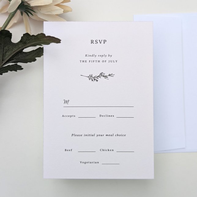 Tarjeta RSVP de boda de flores silvestres (Subido por el creador)