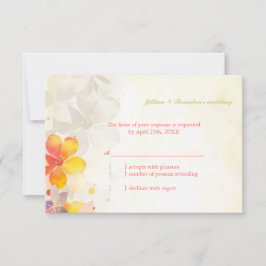 Tarjeta RSVP de boda de flores silvestres de prima