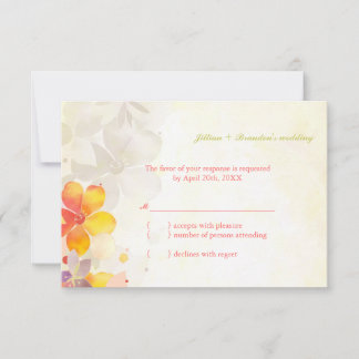 Tarjeta RSVP de boda de flores silvestres de prima