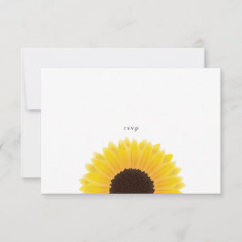 Tarjeta RSVP de boda de girasol