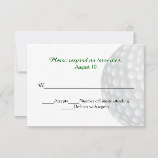 Tarjeta RSVP de Boda de Golf