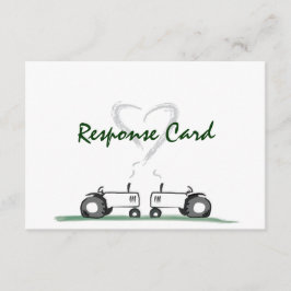 Tarjeta RSVP de boda de granja: estilo clásico