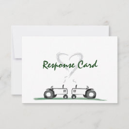 Tarjeta RSVP de boda de granja: estilo clásico