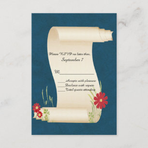 Tarjeta RSVP de boda de hadas de hadas de hadas de