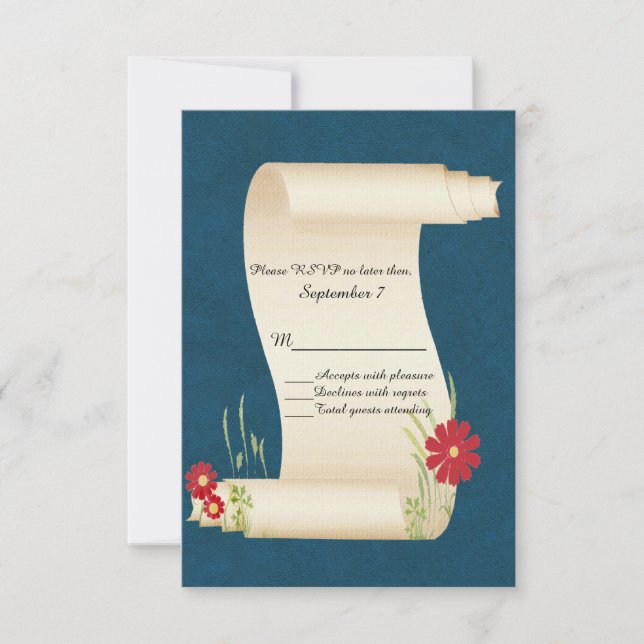 Tarjeta RSVP de boda de hadas de hadas de hadas de (Anverso)