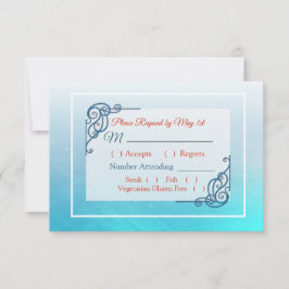 Tarjeta RSVP de boda de invierno