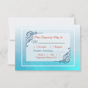 Tarjeta RSVP de boda de invierno